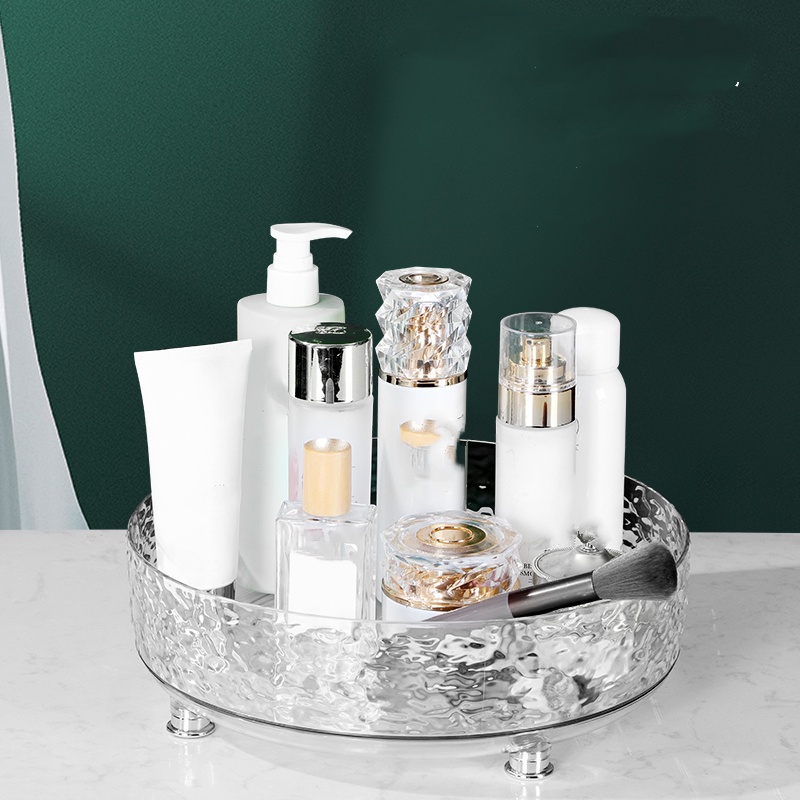 Luxury Skincare Tray - 1Pc/Light Luxury Rotatable Cosmetics Storage Box