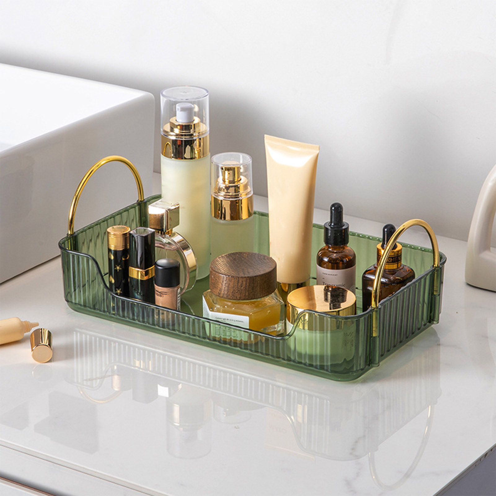 Bathroom Organizer Rack Light  – обзор и цена Luxury Skincare Tray