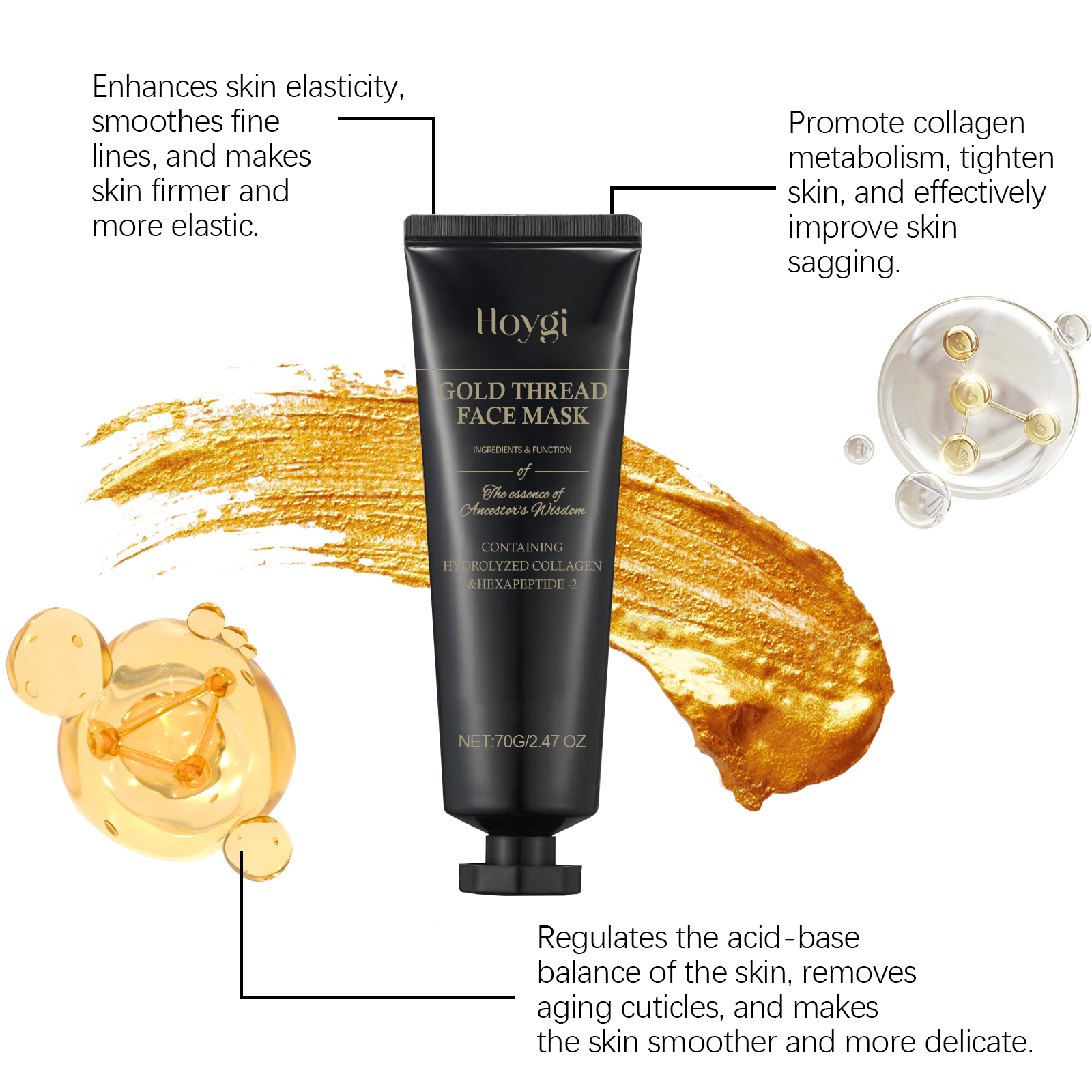 HOYGI 24K Gold Peeling Face Ma – обзор и цена Luxury Skincare Treatments