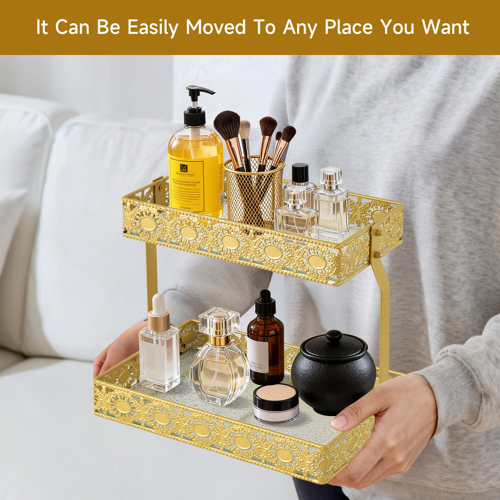 Double-Layer Glass Storage Tra – обзор и цена Luxury High End Skincare