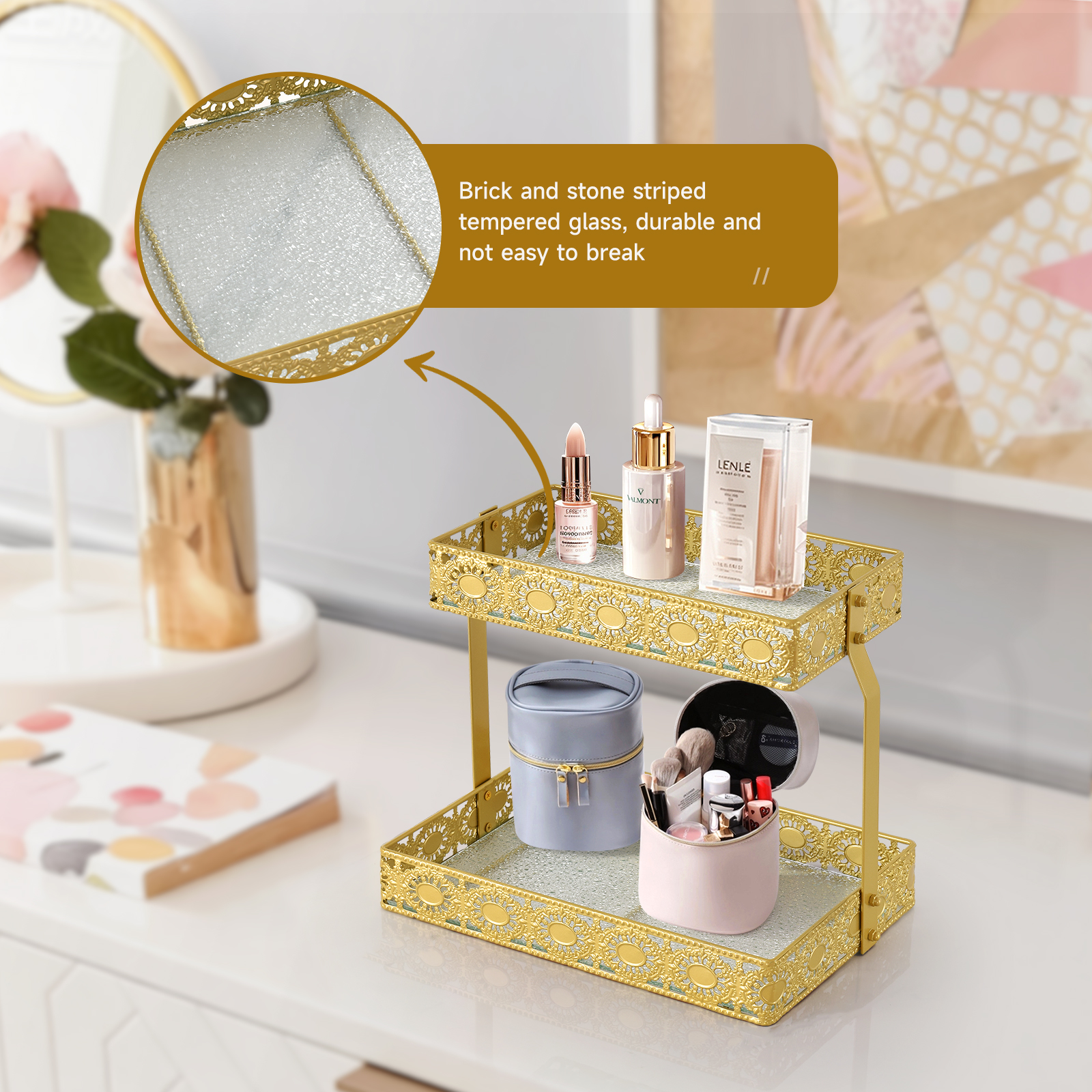 Double-Layer Glass Storage Tra – обзор и цена Luxury High End Skincare