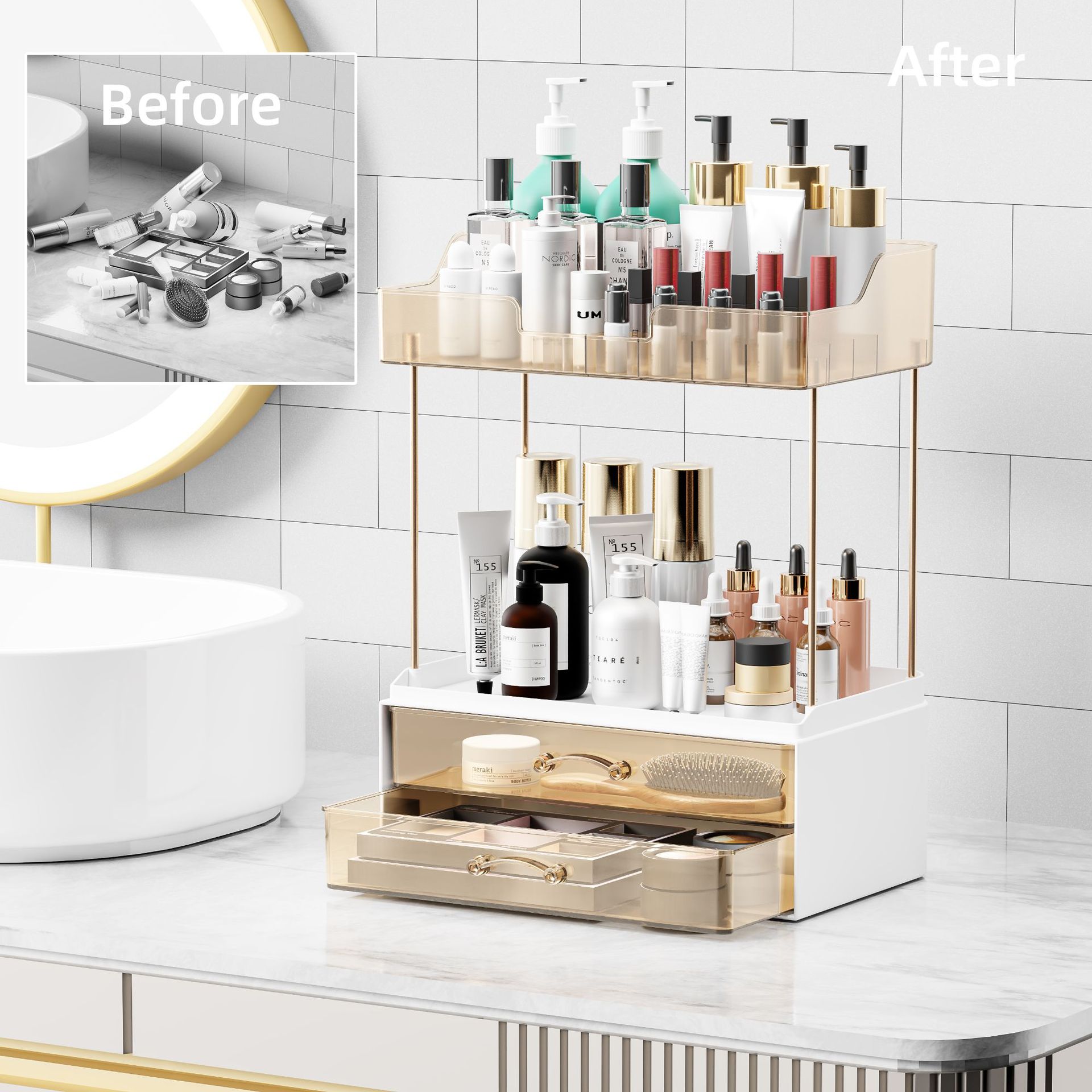 Luxury Makeup Organizer - Vani – обзор и цена Luxury Skincare Tray